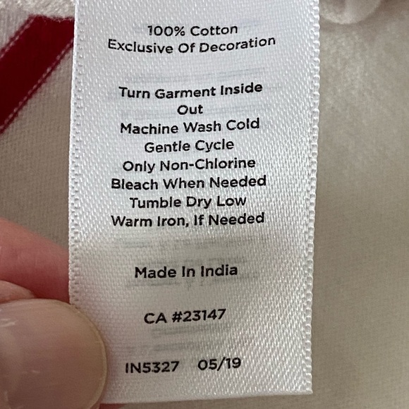 Talbots Nautical Long Sleeve Top Cream with Red Stripes Size Large - Picture 4 of 10